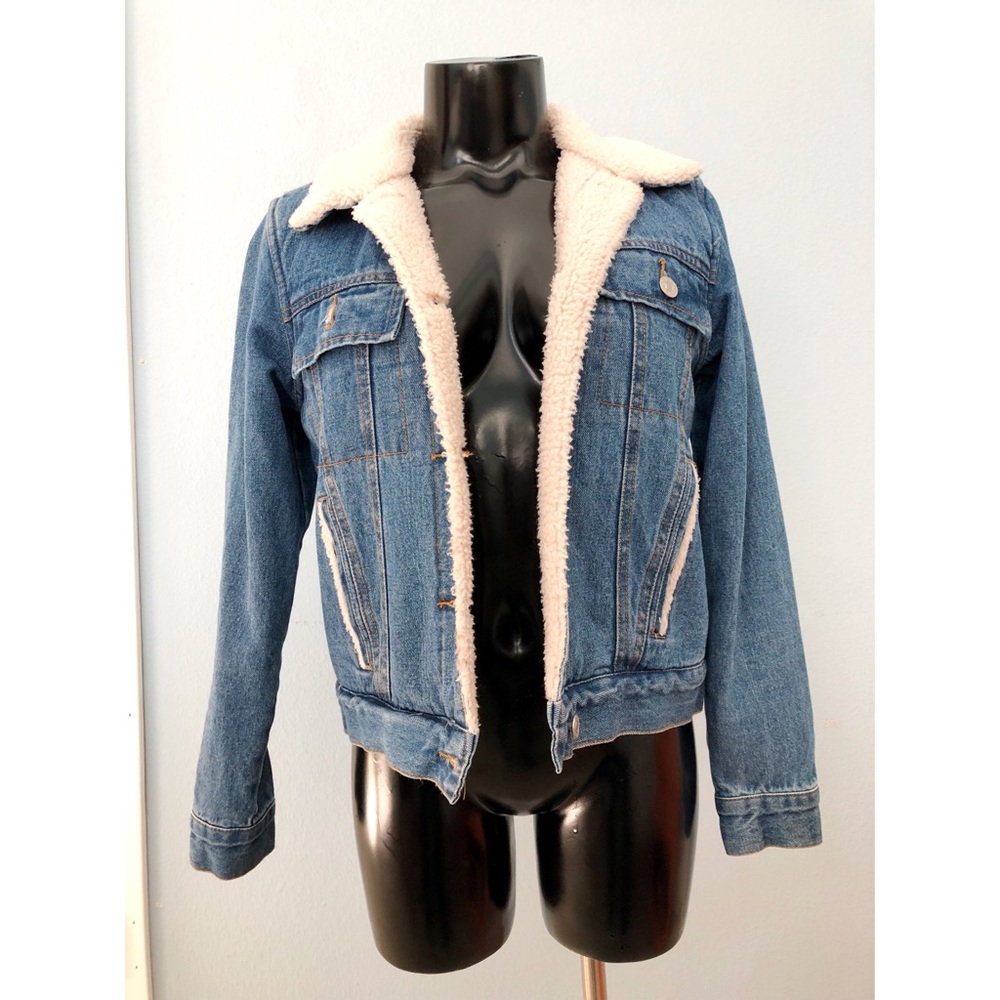 Honey Punch Denim Sherpa Jacket